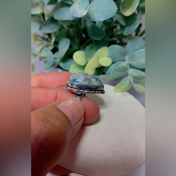NWT 925 Sterling silver plated Woman green Ring Size 7 - Picture 13 of 17